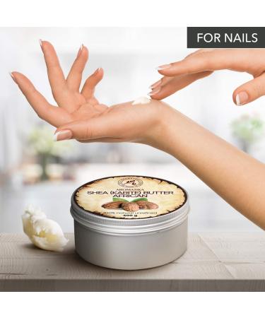 Pure Shea Butter 400g - Cold Pressed Karit Body Butter from Ghana | Intensive Care for Face Body & Hair | Natural Moisturizer - Buy Online on GoSupps.com