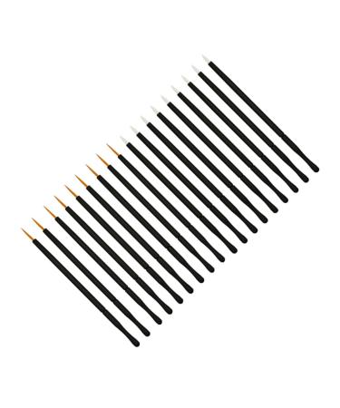 Outanaya 100pcs Eye Makeup Tools Eyeliner Brush Thin Angled Gel Eyeliner Brush White Eye Shadow Brush Eyes 10*0.5cm As Shown