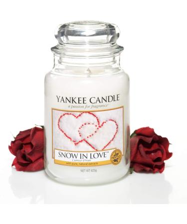 Yankee Candle Snow In Love - Large Scented Candle in Glass | Long Lasting 150-Hour Burn Time - Buy Online on GoSupps.com