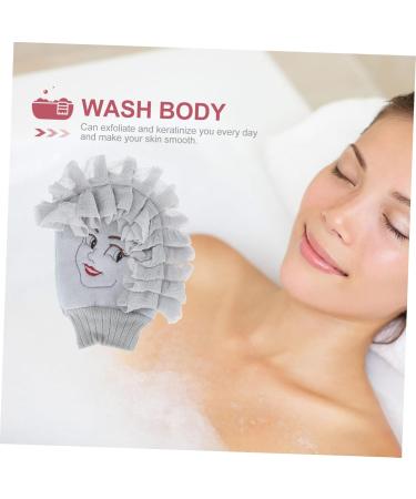 Buy Hemoton Reversible Bath Gloves - Exfoliate with Loofah Shower Mitts | Light Grey | International Shipping - Buy Online on GoSupps.com