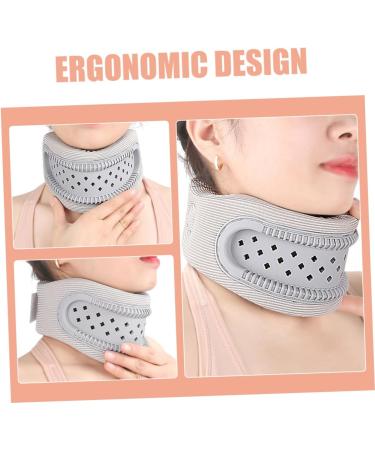 Minkissy Cervical Device Band - Soft Protective Brace for Neck Pain Relief & Support | Travel & Household Use | 52.50x2.20cm Gray - Buy Online on GoSupps.com