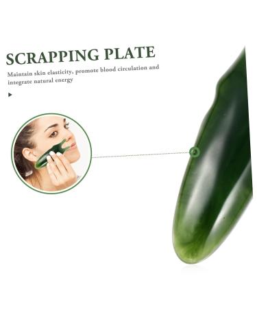 Fomiyes 3 Set Massage Scraping Tool - Jade Gua Sha Plates & Comb for Scalp Relief & Trigger Point Massage - 12x4cm Green - Buy Online on GoSupps.com