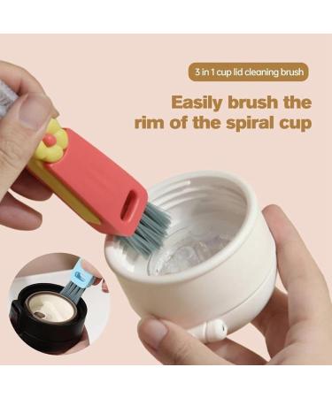 Cleaning Accessories for Cups 3Pcs 3-in-1 Lid Cleaning Brushes Portable Cup Lid Cleaner for Tumbler Water Bottle Cleaner Brush Set Kitchen Cleaning Tools - Buy Online on GoSupps.com