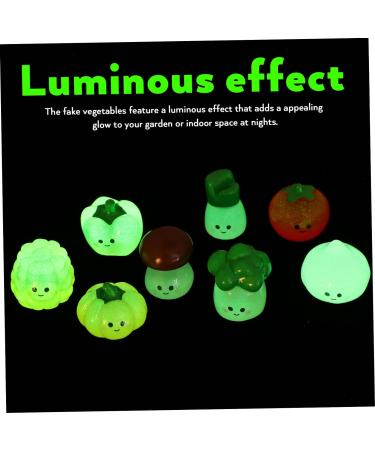 OFFSCH 8 Pcs Little Vegetable Doll Bell Peppers Sweet Peppers Broccoli Statue Cartoons Garlic Bonsai Artificial Vegetables for Decor Fairy Decor Mini Food Fake Vegetables Pumpkin Resin - Buy Online on GoSupps.com