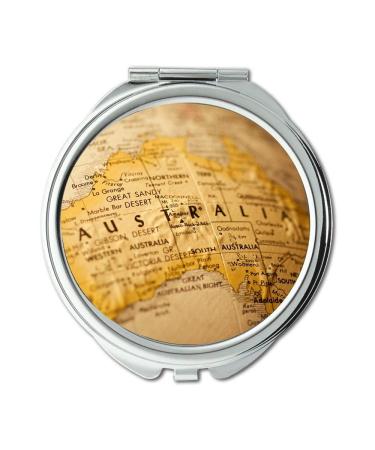 Mirror Travel Mirror Map Wallpaper map north carolina Pocket Mirror portable mirror