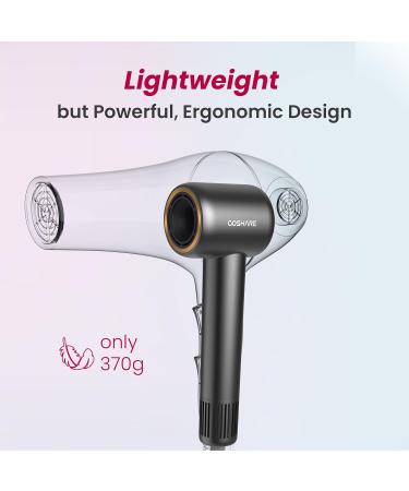 SuperFlow1 Fast Drying Hair Dryer - 500M Negative Ion Lightweight Low Noise with Diffuser & ShineRing - Buy Internationally - Buy Online on GoSupps.com