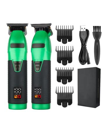 Razors New Hair Finishing Electric Hair Clipper Digital Display High Power Hair Clipper Razor S11 Electric Grass Trimmer for Men Barber(Green)