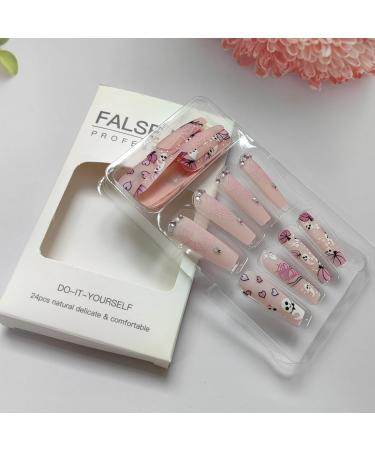 Halloween Press on Nails - Long Square Glue on Nails with Cute Pumpkin & Spider Web Designs | 24 Pcs DIY Ghost Nail Art Decoration for Women - Buy Online on GoSupps.com