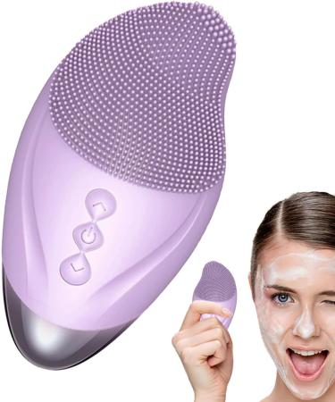 Zibeem Face Brush Cleanser - Soft Silicone Face Scrubber Rechargeable Waterproof Vibrating Simple Skin Care Tools for Deep Cleansing Exfoliation & Enhances Absorption Purple (English) - Buy Online on GoSupps.com