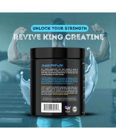 Revive King Creatine - Unflavored Pure Creatine Monohydrate 10.58 oz 60 Servings | High-Quality Energy Boost for International Shipping - Buy Online on GoSupps.com