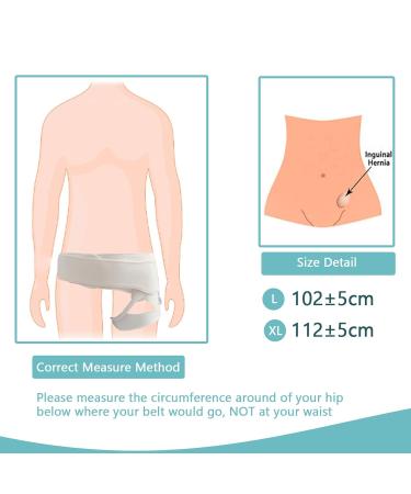Hernia Belt Gear - Inguinal Groin Support Brace with Air Bag | Compression Guard for Groin Pain Relief (Size L: 102 5cm) - Worldwide Shipping - Buy Online on GoSupps.com