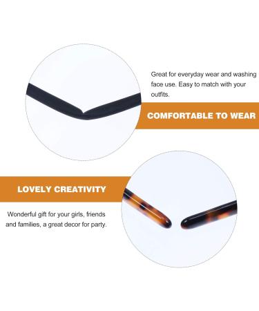 Minkissy 2-Piece Brown Tortoise Spotted French Toothed Headbands | Anti-Slip Celluloid Acetate Hair Bands for Women & Girls - Buy Online on GoSupps.com