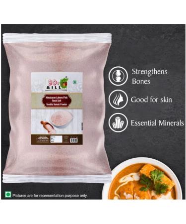 90's MILL Pink Rock Salt Loon Powder | Sabut Gulabi Lahori Sendha Namak Powder | Himalayan Pink Salt Powder with 84 Minerals For Cooking |100% Natural For Detox-100GM*2Pack - Buy Online on GoSupps.com