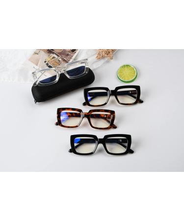 Eyekepper 4 Pack Reading Glasses - Blue Light Blocking Oversized Square Computer Readers +2.50 | Stylish & Comfortable Vision Solutions - Buy Online on GoSupps.com