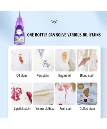 Donubiiu Affectionate Stain Remover Affectionate Active Enzyme Laundry Stain Remover - White Shirt Guardian Active Enzymatic Laundry Cleaning Stubborn Stain Cleaner Oil Remover (2PCS Purple) 2PCS 120 ml (Pack of 1) - Buy Online on GoSupps.com