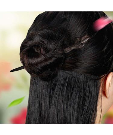 Vintage Handmade Lurrose Ebony Wooden Hair Stick - Tulip Hair Chopstick Decor for Women & Girls - Buy Online on GoSupps.com