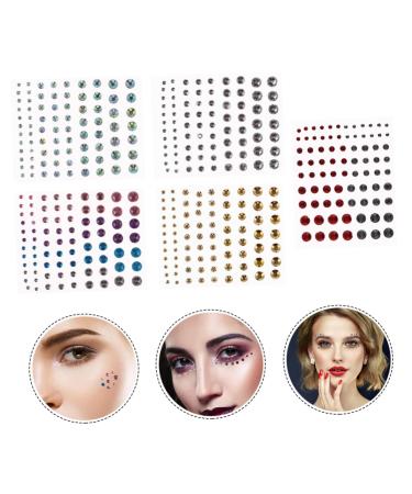 FRCOLOR 5 Sheets Eye Patch Crystal Jewellery Gemstones with Crystal Face Face Embellishment Nail Art Stickers Rhinestones Eye Acrylic Rhinestone Stickers Body Jewel Accessories