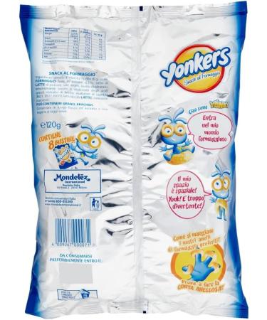  Italian Gourmet E.R. Yonkers 6-pack of corn snacks with cheese chips 8 individual 120g cheese chip bags - Buy Online on GoSupps.com