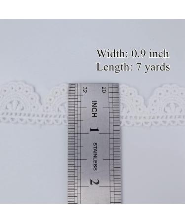 Venise Lace Ribbon Trim - White 7 Yards for Sewing, Crafts, Costumes, Gowns & Home Decor - Buy Online on GoSupps.com