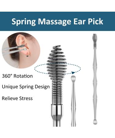 10 Pcs Ear Pick Earwax Removal Kit with Keychain and Storage Bag - Buy Online on GoSupps.com