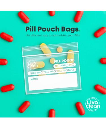 125 Pack Pill Pouches for Medicine Travel - Upgraded Thickness Pill Bags for Daily Medication Organizer - Small Pills 3x2.8 Inch - Buy Online on GoSupps.com