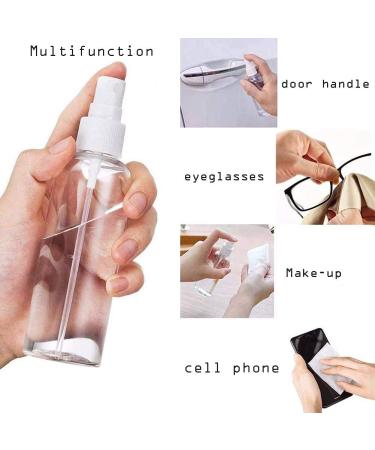 6 x 100ml Refillable Fine Spray Bottles - Transparent Plastic Atomizer for Travel Cosmetics & Kitchen - Buy Online on GoSupps.com