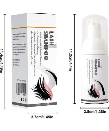  bellv Eyelash Shampoo - 30 ml - Gentle Cleanser for Eyelash Extensions - Foaming Eyelid Cleanser - Eyelash Extension Shampoo - Non-Irritant Eyelid Cleanser - - Buy Online on GoSupps.com
