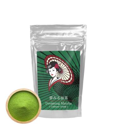 Japanese Matcha Green Tea Powder "Dreaming Matcha" Genuine Authentic Yamecha Yame tea Zen Relax Suvenior (100g Culinary Grade)