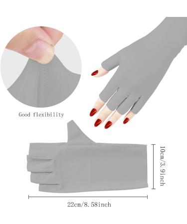Arqumi UV Gloves for Gel Nails - 2 Pairs, Grey | UV Protection for Gel Manicures - Buy Online on GoSupps.com