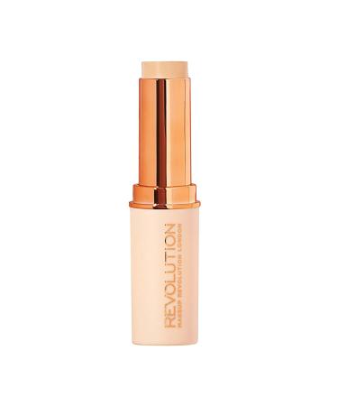 Makeup Revolution Fast Base Stick Foundation F2 - Fair Skin with Yellow Undertone | Vegan & Cruelty-Free | 0.21 Oz - Buy Online on GoSupps.com