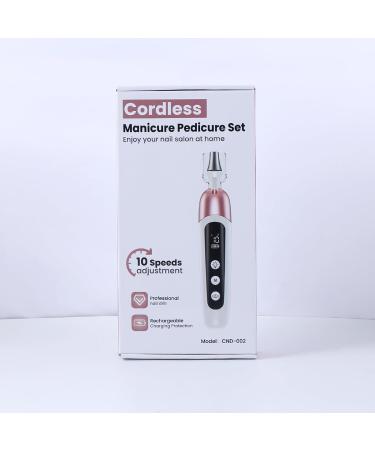 Nail Drill Cordless Pedicure Sets for Feet Electric Nail File Rechargeable Manicure Set for Women 10 Speed Nail Files Electric Nail Drill E File for Gel Nail Thick Toe Nails Gifts for Girl Mum - Buy Online on GoSupps.com
