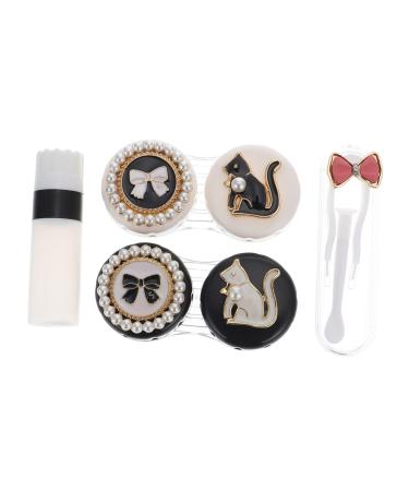 Partykindom 1 set contact lens container Blood pressure cuff glasses holder stand lens insert remover travel case for glasses storage organizer Alloying Cute