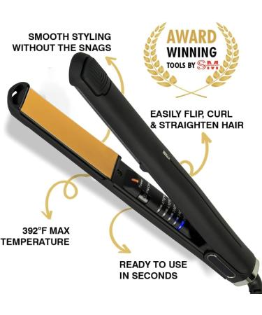 Professional 2 in 1 Hair Straightener & Curler - Titanium Flat Iron for Smooth Finish | Quick Heat Ceramic Floating Plates - Buy Online on GoSupps.com