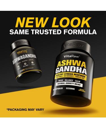 Organic Ashwagandha Capsules - Mood & Stress Relief Supplement with Valerian Root & Artichoke Leaf - KSM 66 Ashwagandha - Buy Online on GoSupps.com