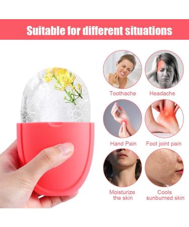 Buy iayokocc Ice Roller & Gua Sha Set for Face & Eye Puffiness Relief - Silicone Ice Mold for Brightening & Pore Shrinking (Pink) - International Shipping Available - Buy Online on GoSupps.com