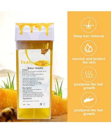 1 Honey Wax Cartridge With 50 Paper Waxing Strips Kit Sugar Cartridges Warm Paste Pack ROLL-ON Hot Wax Roller Hair Removal Depilatory 100ml Waxing Hot Rolling Soft Gentle Remover - Buy Online on GoSupps.com