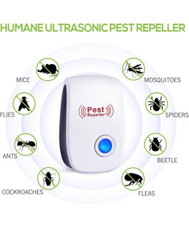 Ultrasound Pest Control - 6 Piece Electronic Mosquito & Insect Defense for Indoor Use | Effective Protection Against Mosquitoes Spiders & Insects - Buy Online on GoSupps.com