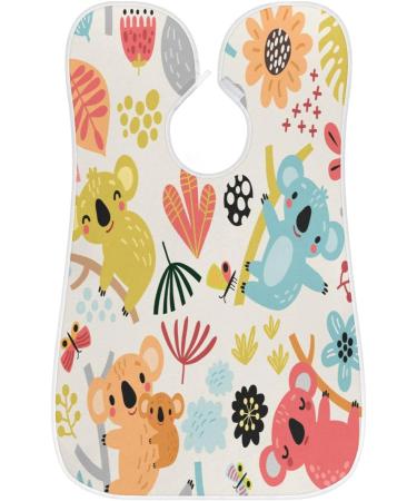 Buy Beard Bib Apron - Non-Stick Waterproof Hair Catcher for Men | Colorful Koala Grooming Cape for Shaving & Trimming - Buy Online on GoSupps.com