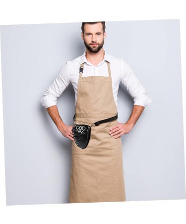Frcolor Leather Hairdressing Belt Bag | Stylish Cross-Body Tool Waist Bag | Black Haircut & Makeup Pockets (20.5x14cm) - Buy Online on GoSupps.com