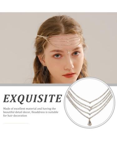 Rhinestone Headband Headpiece for Women Pendant Forehead Chain Chic Womens Hair Bands Hair Ties for Women Hair Deyer Women Head Chain Wedding Rhinestones Accessories Bride - Buy Online on GoSupps.com