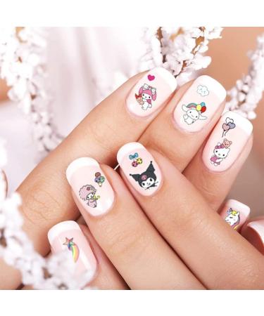 Cute Cinnamoroll Nail Stickers - 4 Sheets 3D Self-Adhesive Cartoon Nail Art Supplies for Women, Girls, Kids - Kawaii Designer Manicure Decoration Gifts (300+ Decals) - Buy Online on GoSupps.com