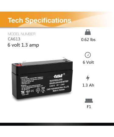 Casil 6V 1.3Ah Replacement Battery for GE 600-1054-95R Simon XT - International Shipping Available - Buy Online on GoSupps.com