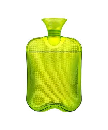 MYAMIA 2L Pvc Hot Water Bottles Water Injection Bag Winter Hand Foot Warmer Pain Relief Hot Water Bag-Green