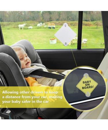 VZUHSW 2x Baby On Board Car Signs - Reusable & Durable Safety Signs for Kids | Perfect for Young Parents - Buy Online on GoSupps.com