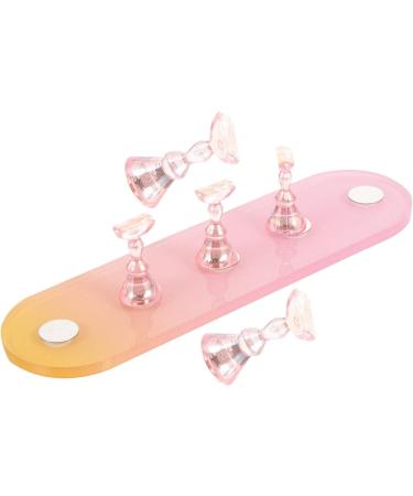 Milisten 1 Set Nail Practice Holder Nail Painting Stand Nail Holder for Painting Nails Diy Display Stands for False Nail Tip Creative Nail Racks Nail Art Organiser Fixture Magnetic Plastic Pink - Buy Online on GoSupps.com