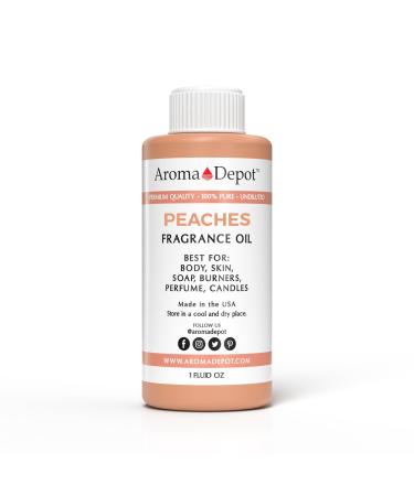 Aroma Depot Peach Type Perfume/Body Oil (7 Sizes) Our Interpretation Premium Quality Uncut Fragrance Oil (1 Ounce Plastic Roll On (30ml))