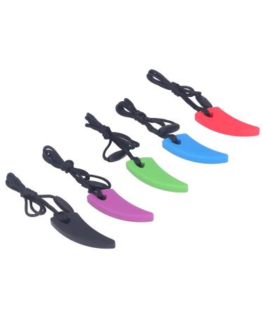 5 Pack Sensory Chew Necklaces - Silicone Teething Rings & Oral Motor Aids for Kids - Buy Online on GoSupps.com