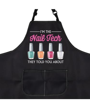 PXTIDY I Am The Nail Tech They Told You About Apron Nail Hustler Apron Nail Boss Nail Tech Apron With Pockets I'm the Nail Tech Normal - Buy Online on GoSupps.com