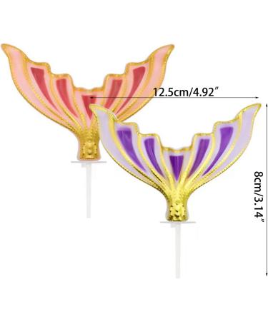 Tail Cake Muffin Cupcake Toppers For Themed Wedding Kids Birthday Party Cake Decorations Cake Decoration Purple - Buy Online on GoSupps.com