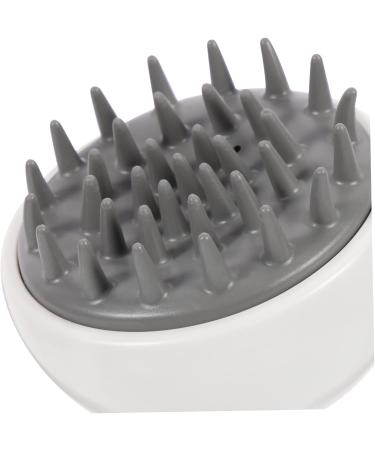 Mikinona 2-Piece Shampoo Massage Brush Set - Scalp Peeling & Scraping Accessories for Daily Care | Grayscale 9.5x8.4x8.1cm - Buy Online on GoSupps.com